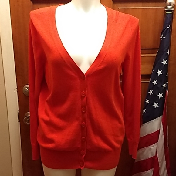 Lane Bryant Sweaters - Lane Bryant orange cardigan 18/20